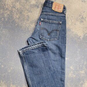 Levis Jeans Boys 12 Reg Blue 514 Straight Pockets Red Tab Youth Kids Excellent